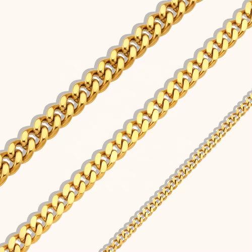 18KT Gold Plated Cuban Chain Bracelet