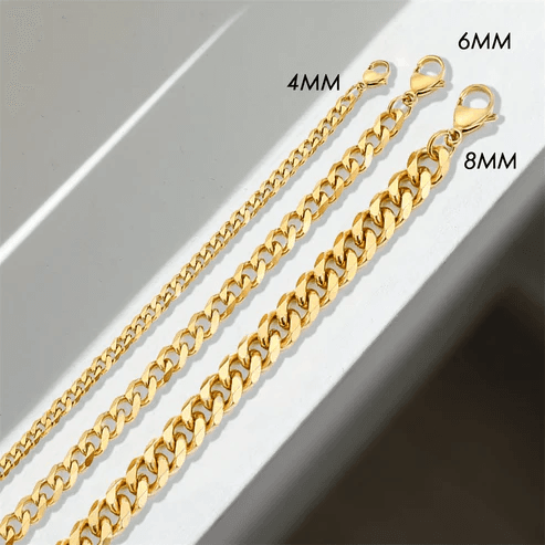 18KT Gold Plated Cuban Chain Bracelet