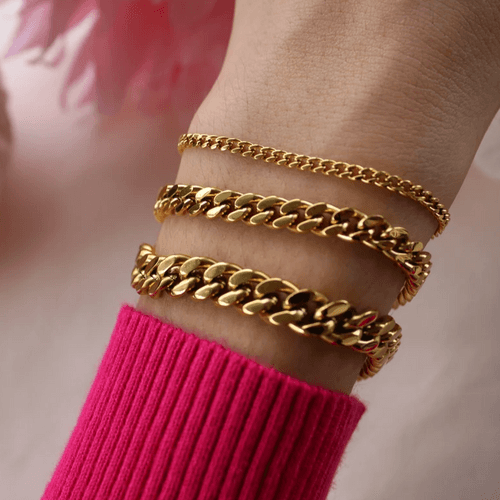 18KT Gold Plated Cuban Chain Bracelet