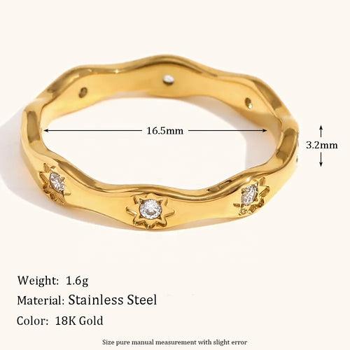 18KT Gold Plated Laura CZ Ring