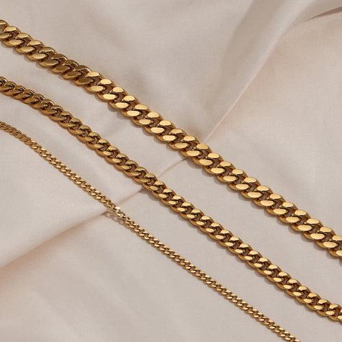 18KT Gold Plated Cuban Chain Bracelet