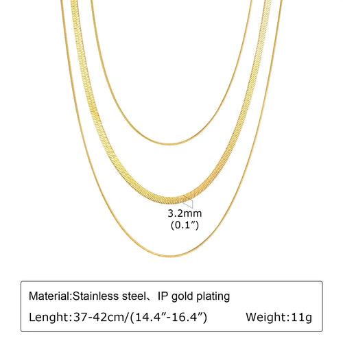 18KT Gold Plated Tri Layered Silk Chain