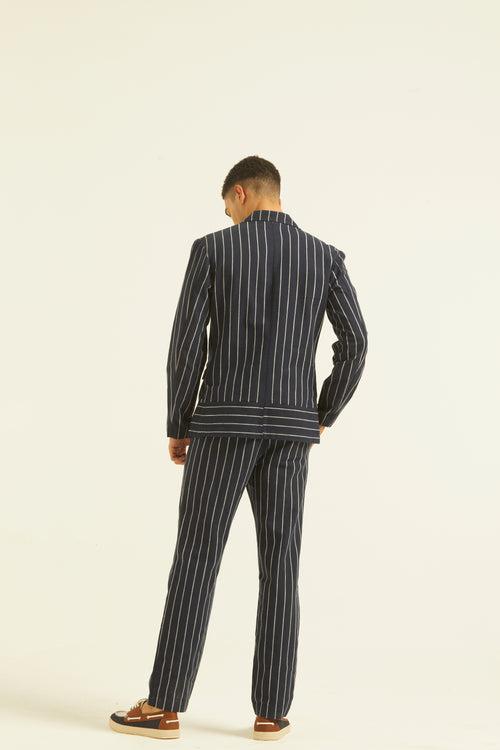 Blue/White Stripe Suit