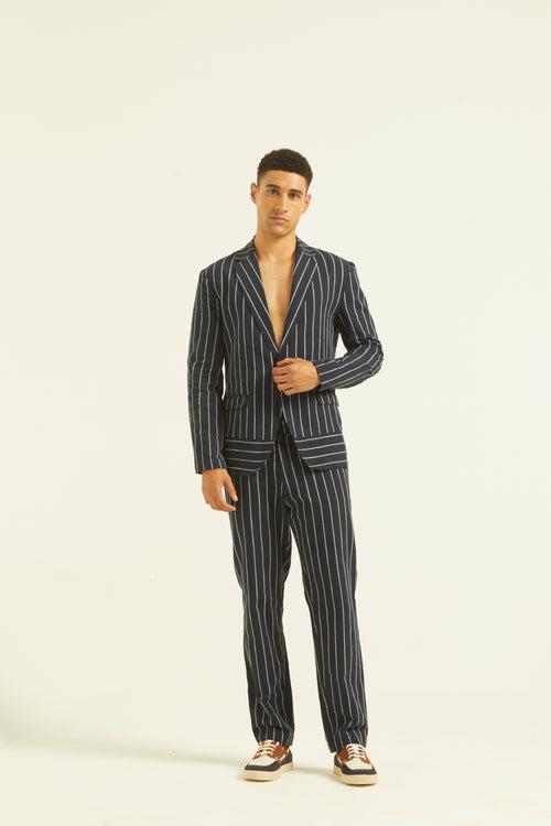 Blue/White Stripe Suit