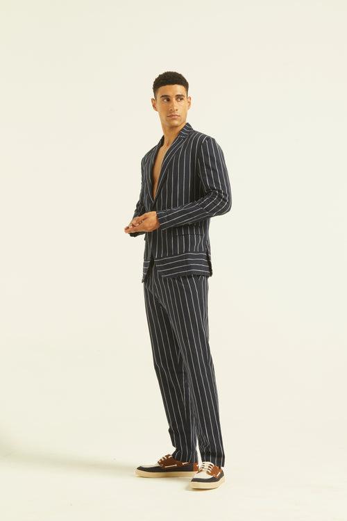 Blue/White Stripe Suit