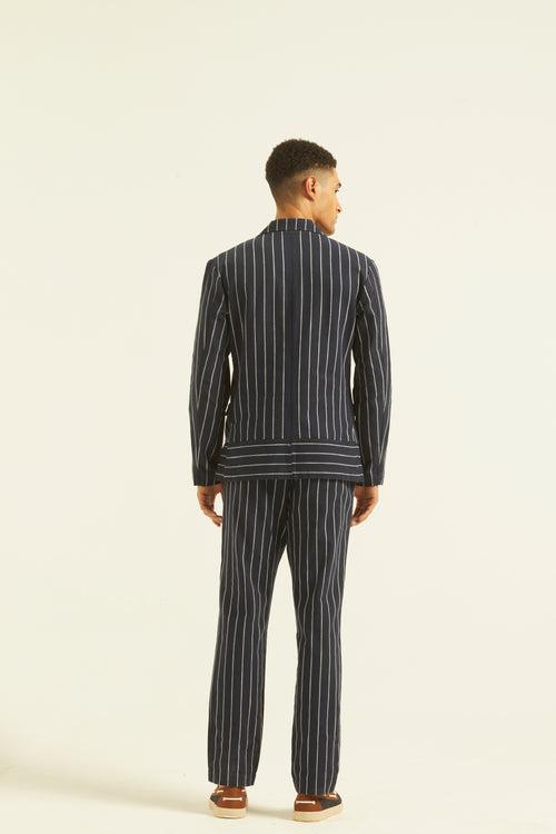 Blue/White Stripe Suit