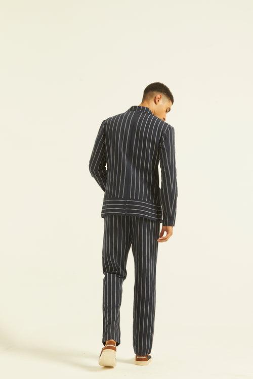 Blue/White Stripe Suit