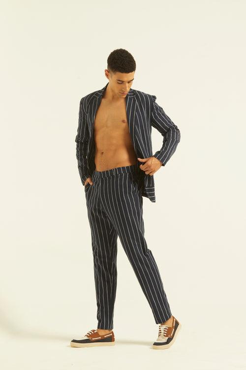 Blue/White Stripe Suit