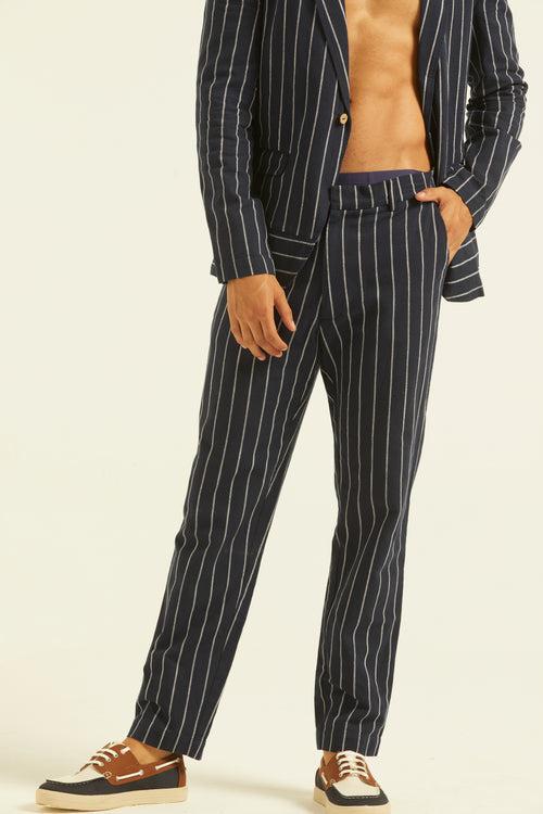 Blue/White Stripe Suit