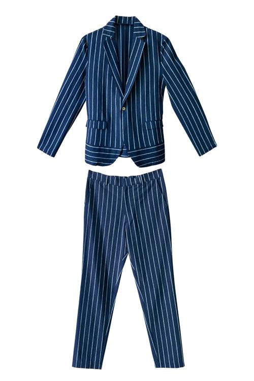 Blue/White Stripe Suit