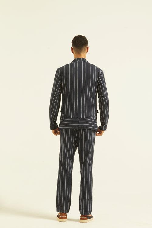 Blue/White Stripe Suit