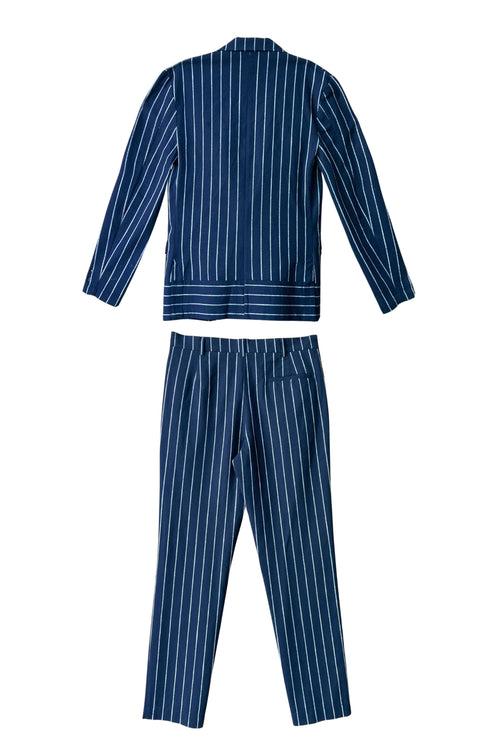 Blue/White Stripe Suit