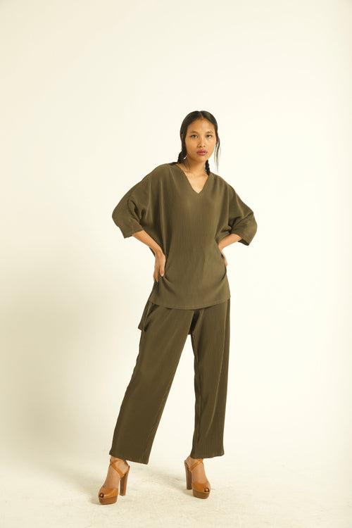 High-Low Pleat Set