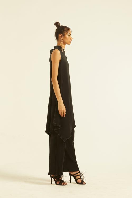 One-Shouldered Pleat Set