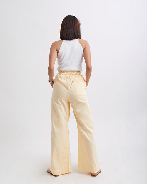 Daylilly Lemon Yellow Elasticated Pants