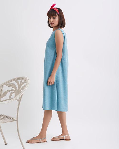 Let Loose Midi Boat Neck Dress