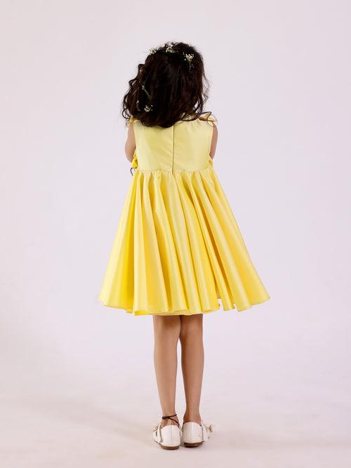 Janya's Closet: Twirly Yellow Bows Dress