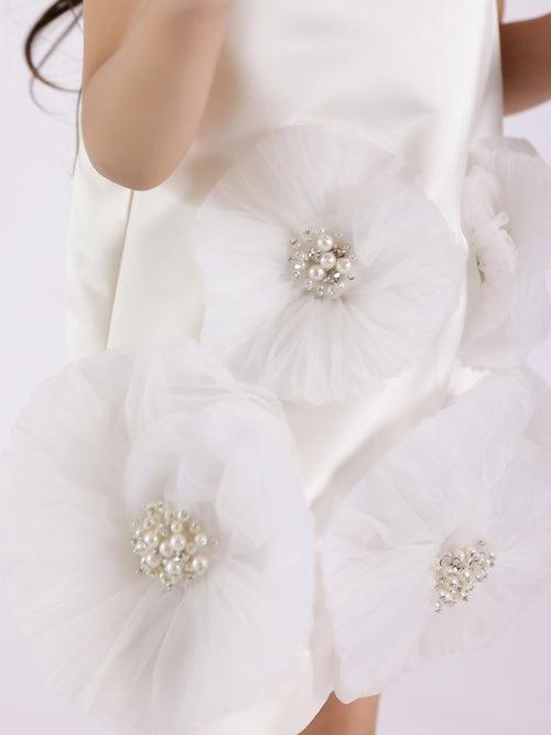 Janyas Closet White Blessing Bloom Christening Dress