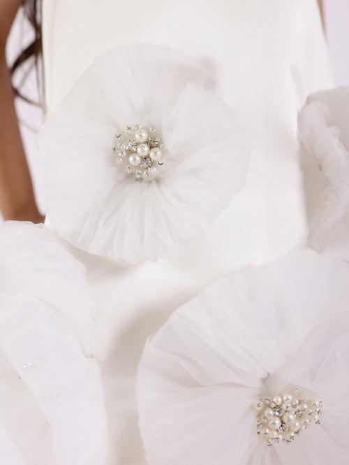 Janyas Closet White Blessing Bloom Christening Dress