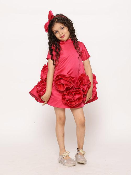 JANYAS CLOSET Blooming Fuchsia Pink Fantasy Dress