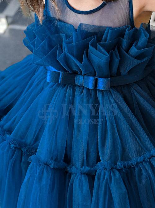 Tiana Teal Blue Dress With Hair Pin *