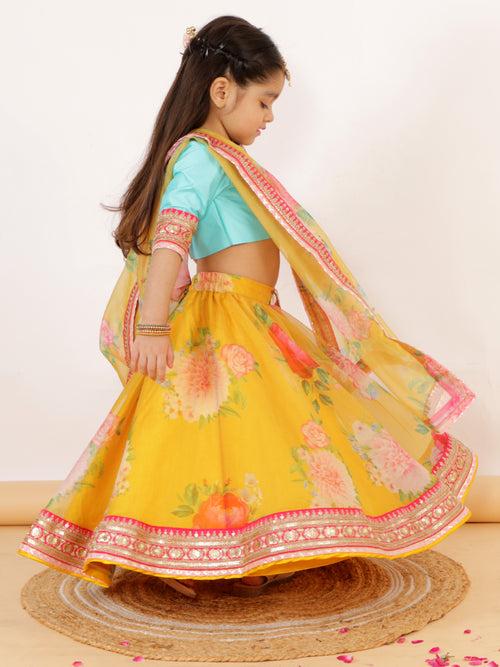 Yellow Meera Lehnga Set With Dupatta