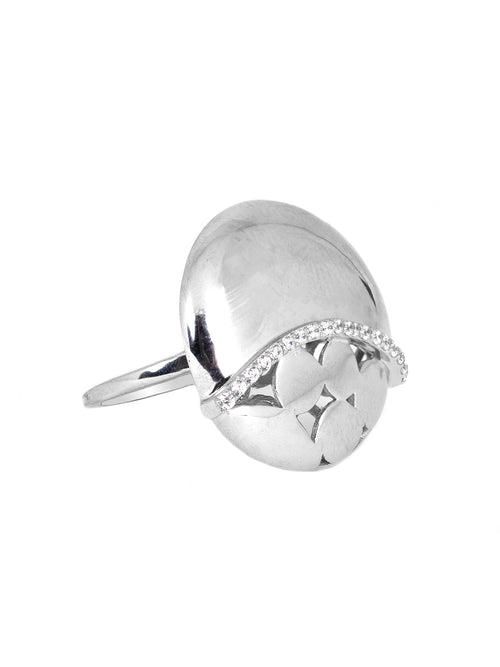 American Diamonds Designer Ring in Pure Silver