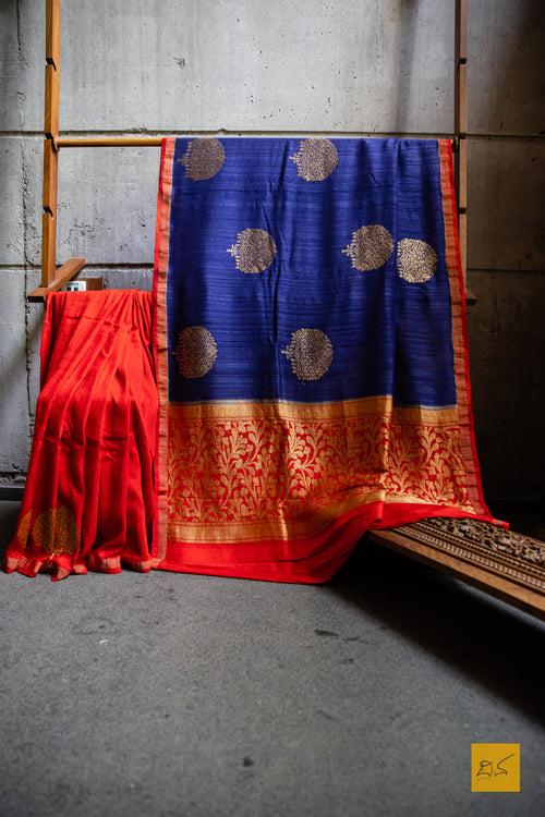 Pranavi banarasi matka silk handwoven saree