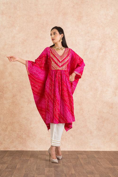 FUCSHIA MIRA KAFTAN TOP & TROUSERS