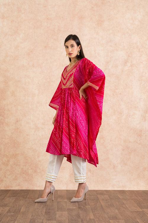 FUCSHIA MIRA KAFTAN TOP & TROUSERS