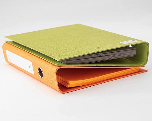 Abaca Ring Binder A4 Green + Orange