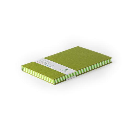 Linea A5 Notebook Unruled - Green