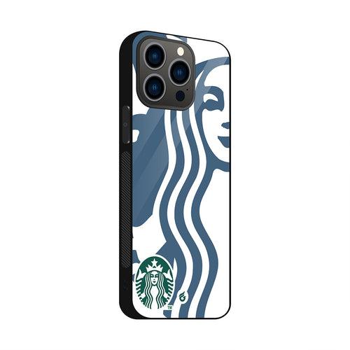 Starbucks Logo Printed Case (Non Transparent - Glass)