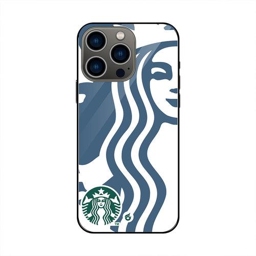 Starbucks Logo Printed Case (Non Transparent - Glass)