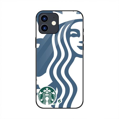 Starbucks Logo Printed Case (Non Transparent - Glass)