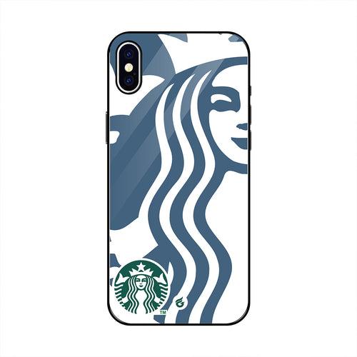 Starbucks Logo Printed Case (Non Transparent - Glass)