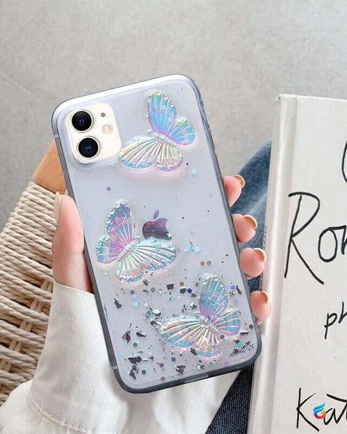 Cute Butterfly Bling Glitter Case for iPhone 8 Plus