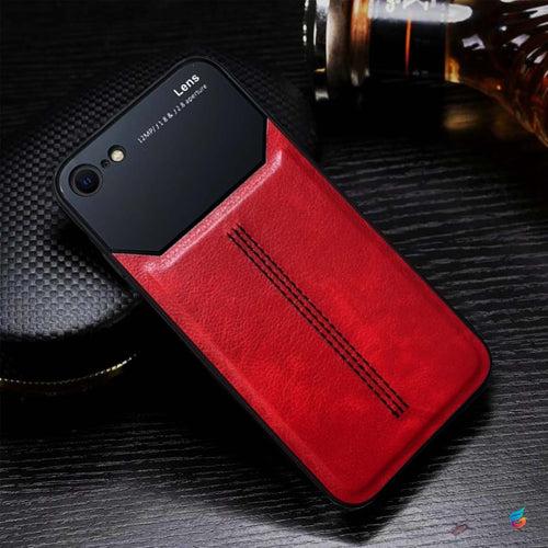 Slim Soft Leather Grip with Lens Shield iPhone 7 Case