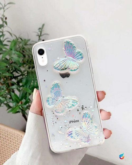 Cute Butterfly Bling Glitter Case for iPhone 7 Plus