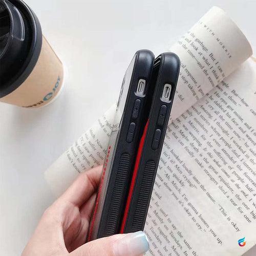 Slim Soft Leather Grip Case with Lens Shield for iPhone XS