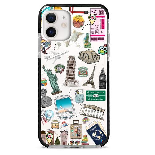 Travel around the world iPhone case