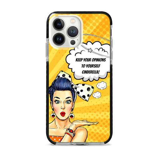 Keep Your Opinions To Yourself Retro Pop 1.5 Art iPhone Case