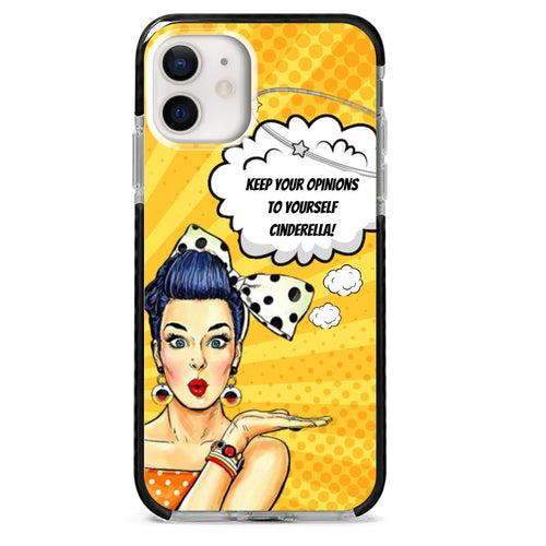 Keep Your Opinions To Yourself Retro Pop 1.5 Art iPhone Case