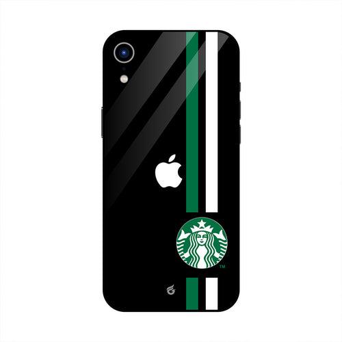 Starbucks Black Glass Strip iPhone Case (Black-Glass)