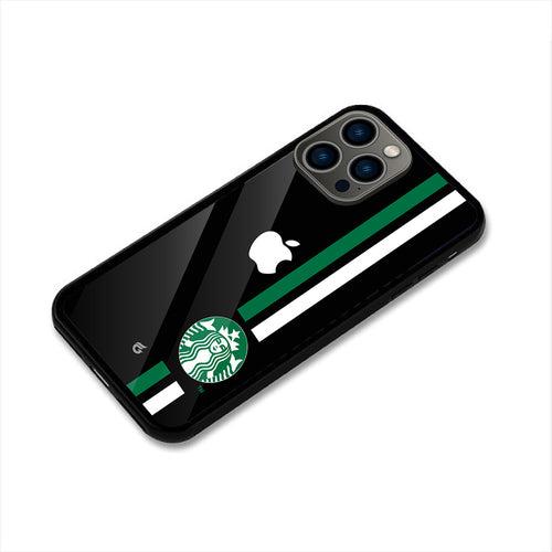 Starbucks Black Glass Strip iPhone Case (Black-Glass)