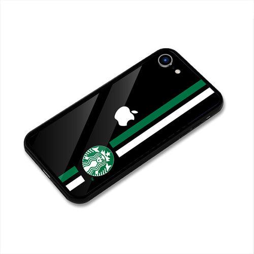 Starbucks Black Glass Strip iPhone Case (Black-Glass)