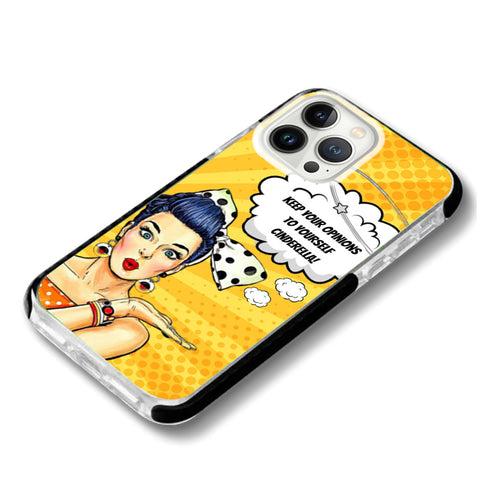Keep Your Opinions To Yourself Retro Pop 1.5 Art iPhone Case