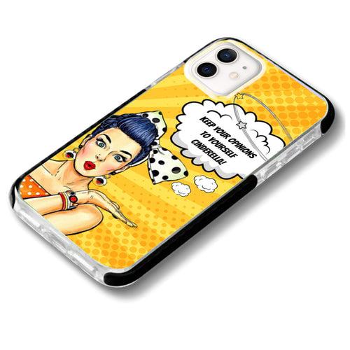 Keep Your Opinions To Yourself Retro Pop 1.5 Art iPhone Case