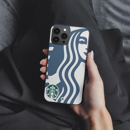 Starbucks Logo Printed Case (Non Transparent - Glass)