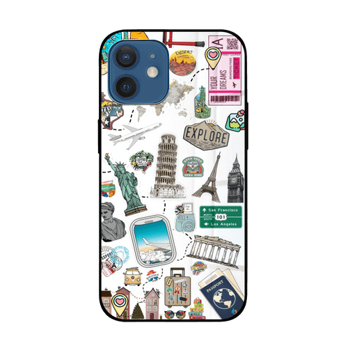 Travel around the world iPhone Glass case